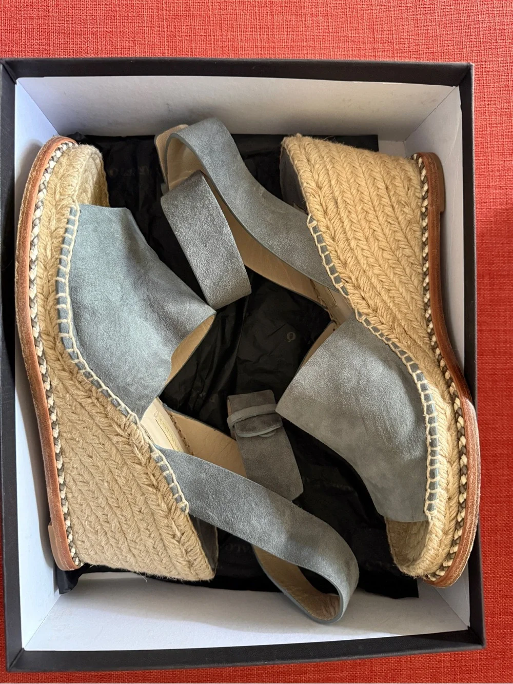 Paloma Barcelo Suede Espadrille Wedge Sandals, 39